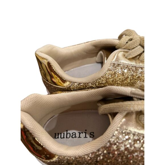 Uubaris Gold Glitter Tennis Shoes Sz.8.5 women’s - Picture 4 of 5